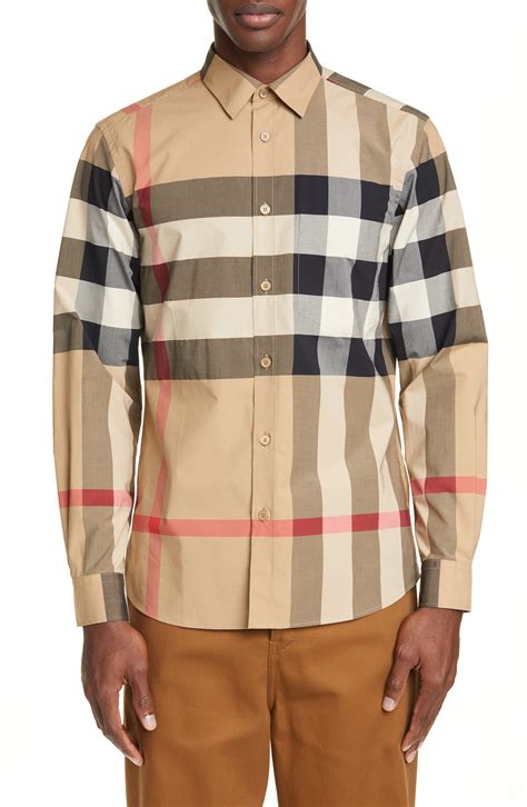 burberry checked shirts|Burberry button up shirt.